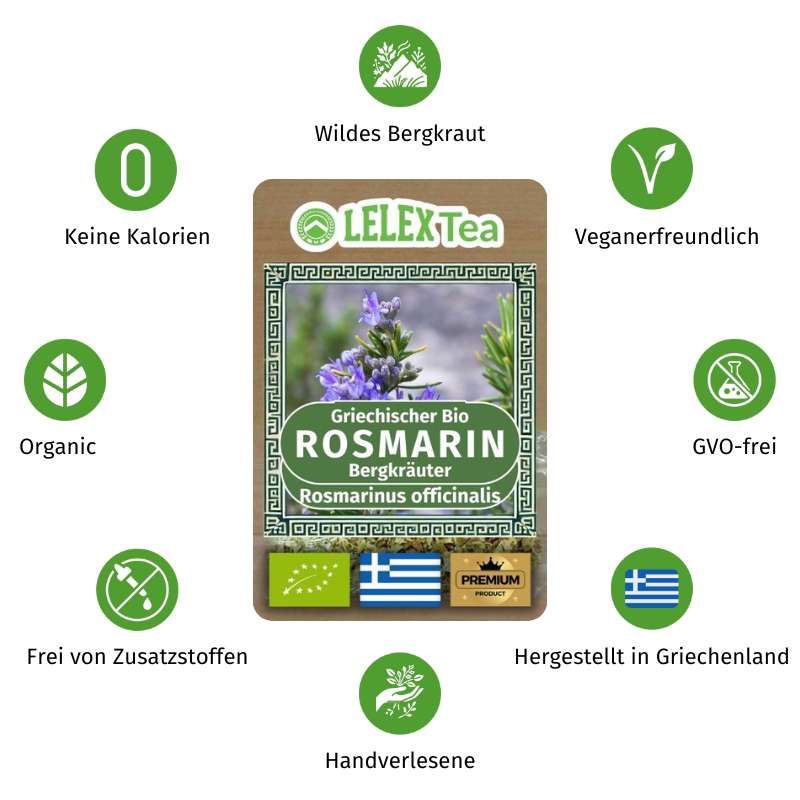 Rosmarintee BIO Griechischer Wilder Bergkräuter - Lelex Tea