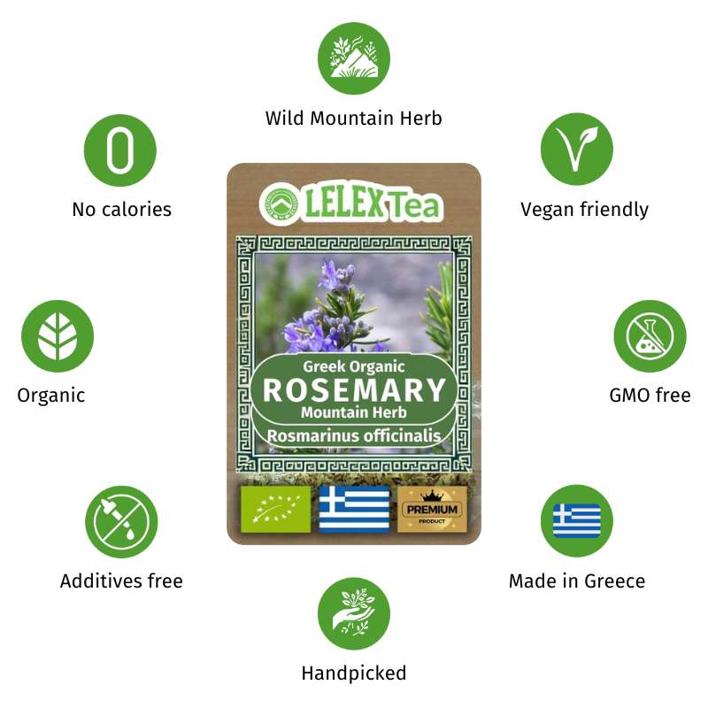 Rosemary Tea Organic BIO Greek Mountain Herb - Lelex Tea