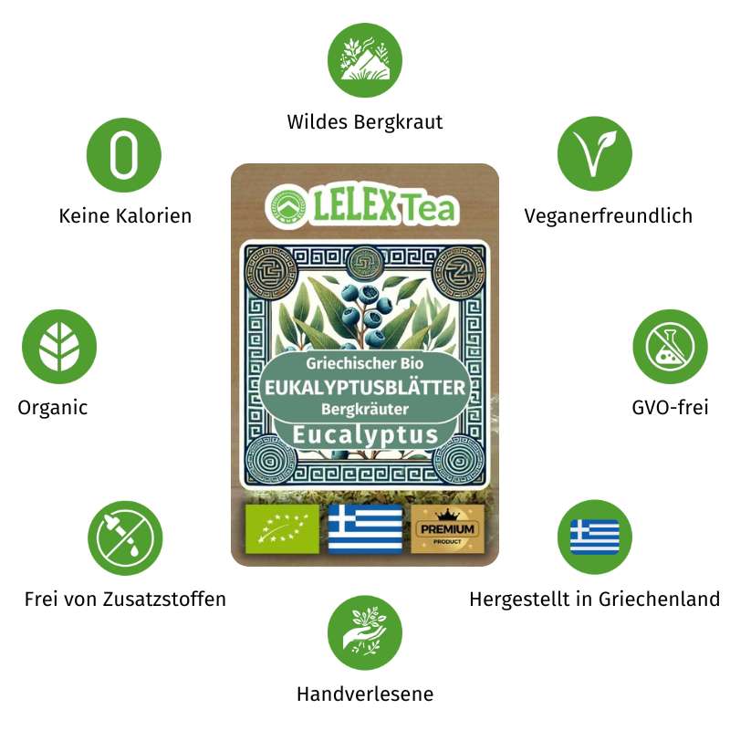 Bio Griechischer Eukalyptus Tee Bergkräuter - Lelex Tea