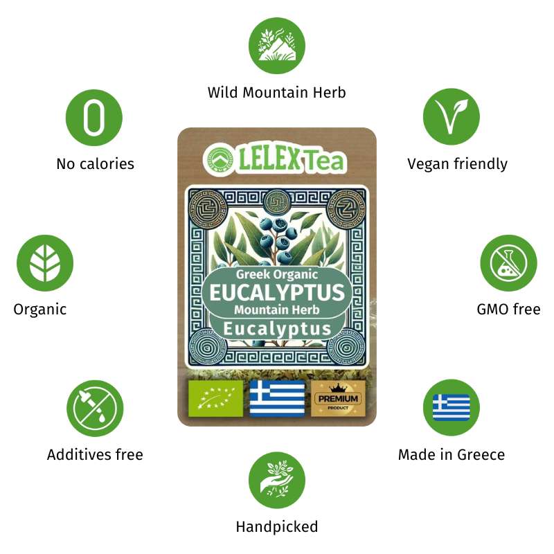 Eucalyptus Tea Organic BIO Greek Eucalyptus leaves - Lelex Tea