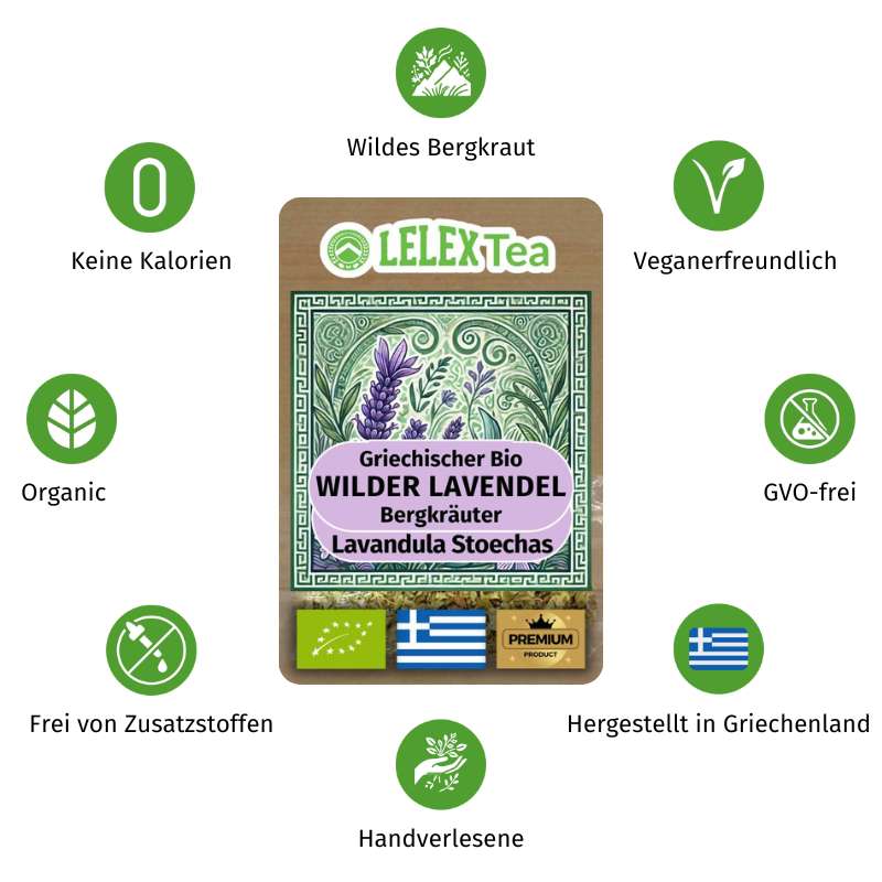 Lavendeltee Bio Griechischer Wilder Bergkräuter - Lelex Tea