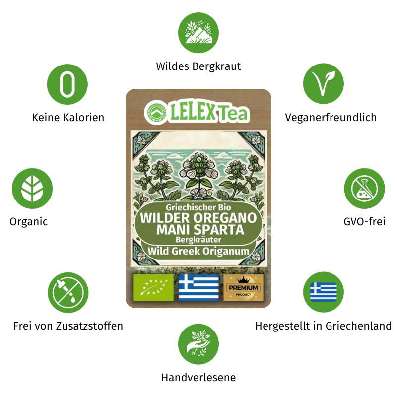 Bio Griechischer Wilder Oregano Tee Bergkräuter - Lelex Tea