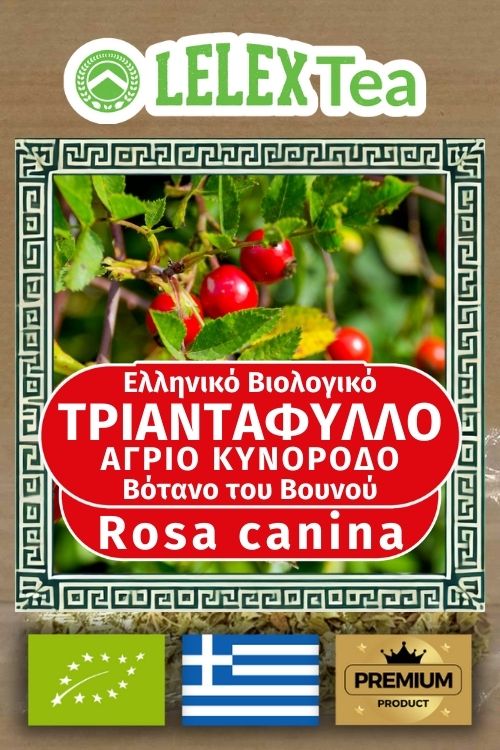 Άγριο Τριαντάφυλλο Κυνόροδο Rosa canina bio του βουνού LelexTea ΕΛΛΗΝΙΚΟ ΒΙΟΛΟΓΙΚΟ ΒΟΤΑΝΟ ΤΟΥ ΒΟΥΝΟΥ LelexTea