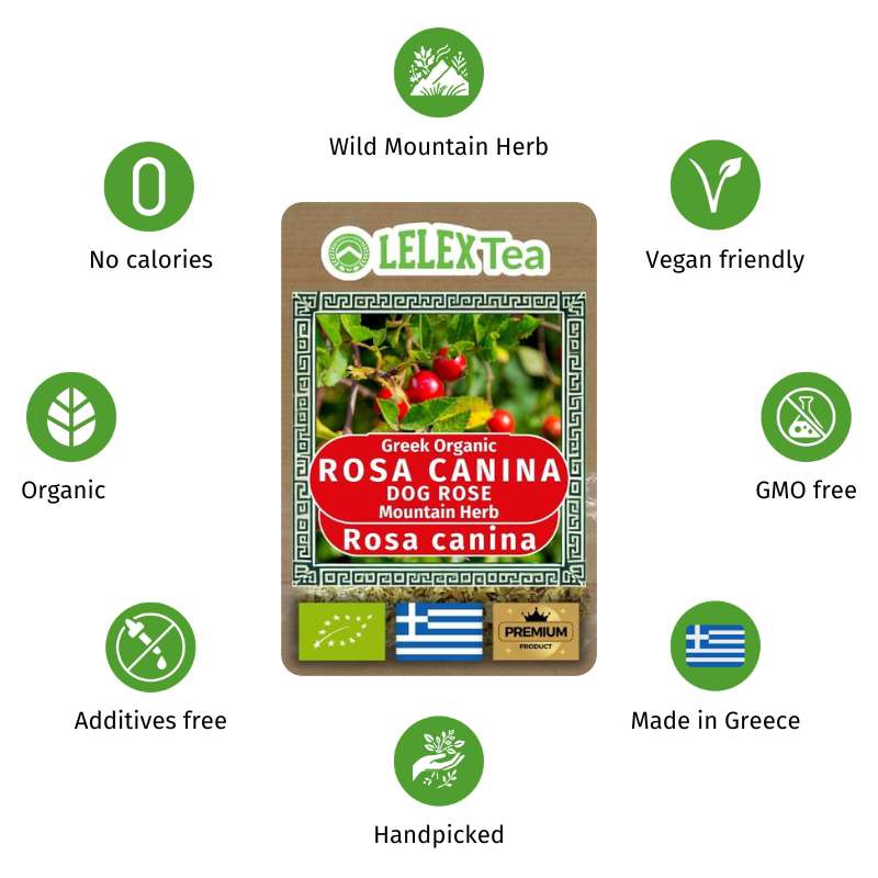 Rosehip Tea Organic BIO Greek Mountain Herb - Lelex Tea