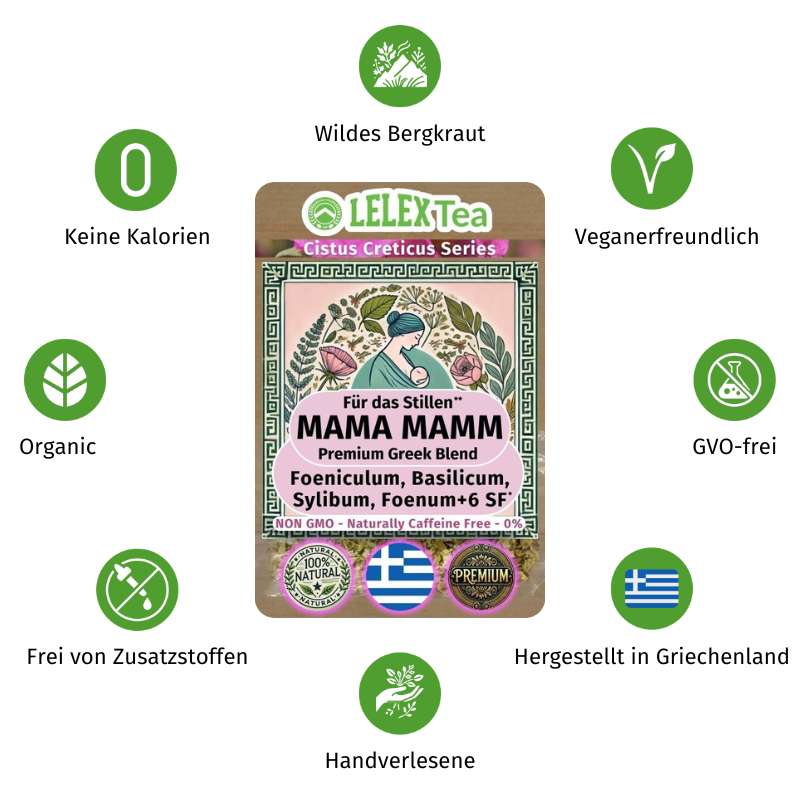 PREMIUM GRIECHISCHES BERGKRAUT Mama Mama Stilltee - Lelex Tea