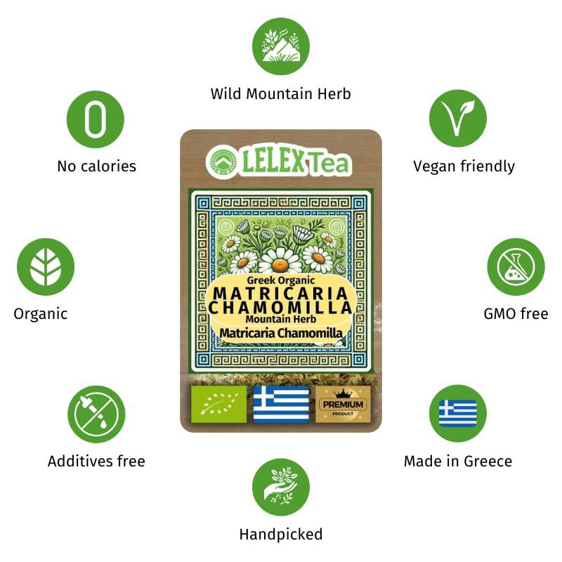 Organic Greek Chamomile Tea BIO Mountain Herb - Lelex Tea