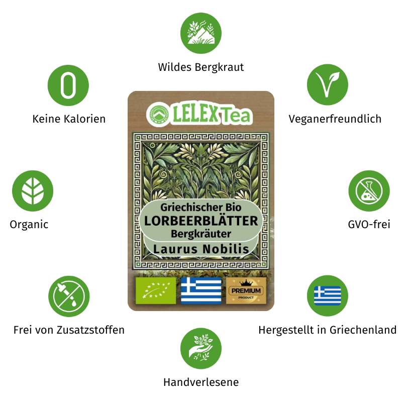 Bio Griechischer Lorbeerblätter Tee Bergkräuter - Lelex Tea