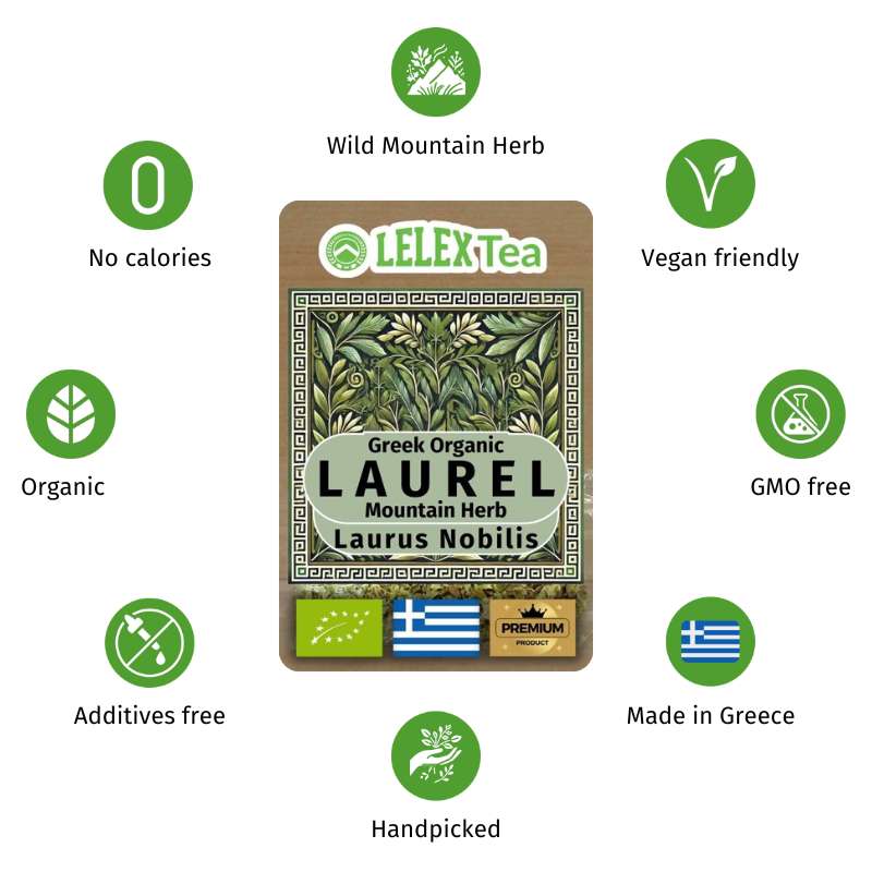 Bay Leaf Tea Organic BIO Greek Mountain Bay Leaves - Lelex Tea