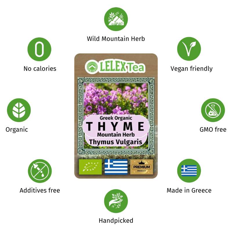 Thyme Tea Organic BIO Greek Mountain Herb - Lelex Tea