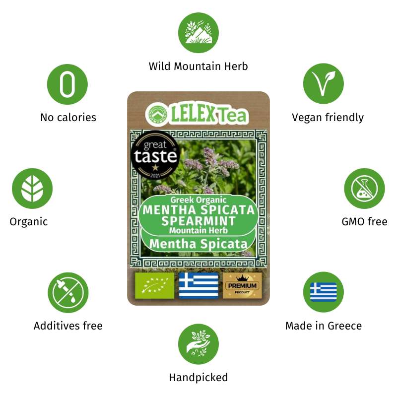 Spearmint Tea Organic BIO Greek Mountain Herb - Lelex Tea