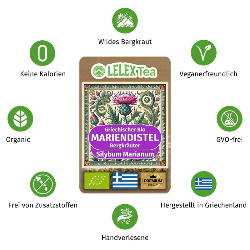 BIO Mariendistel Tee Griechischer Bergkräuter - Lelex Tea