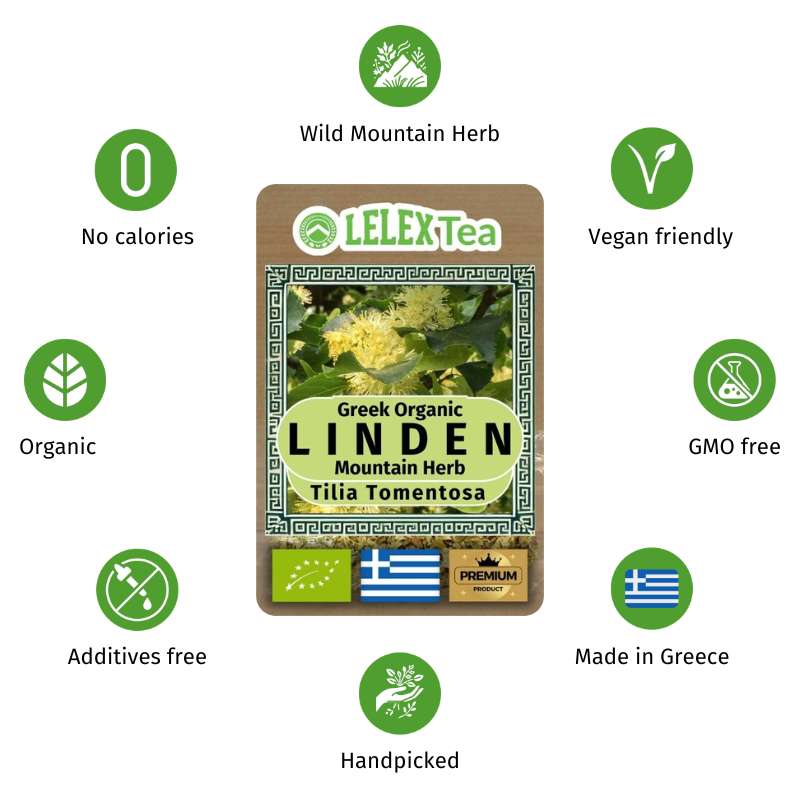 Linden Tea BIO Organic Greek Mountain Herb - Lelex Tea