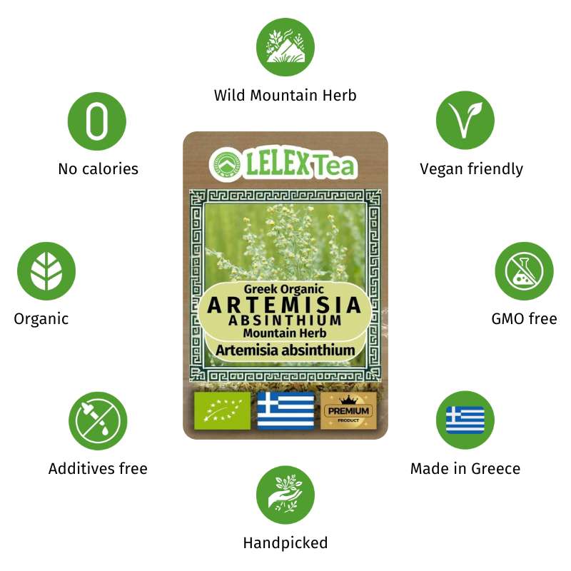 Wormwood Tea BIO Organic Greek Mountain Artemisia - Lelex Tea