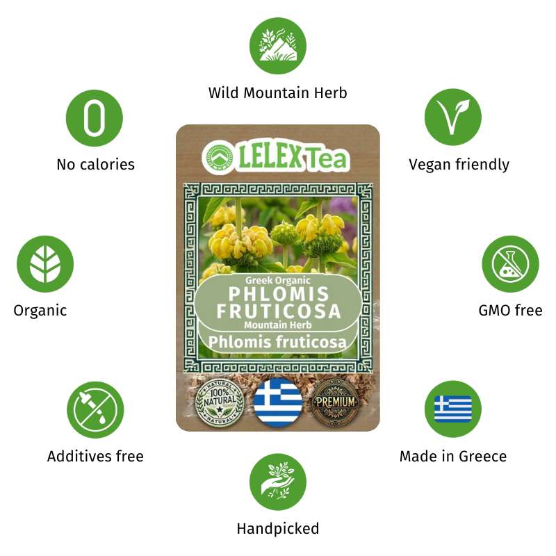 GREEK ORGANIC HERB OF THE MOUNTAIN Phlomis fruticosa LelexTea