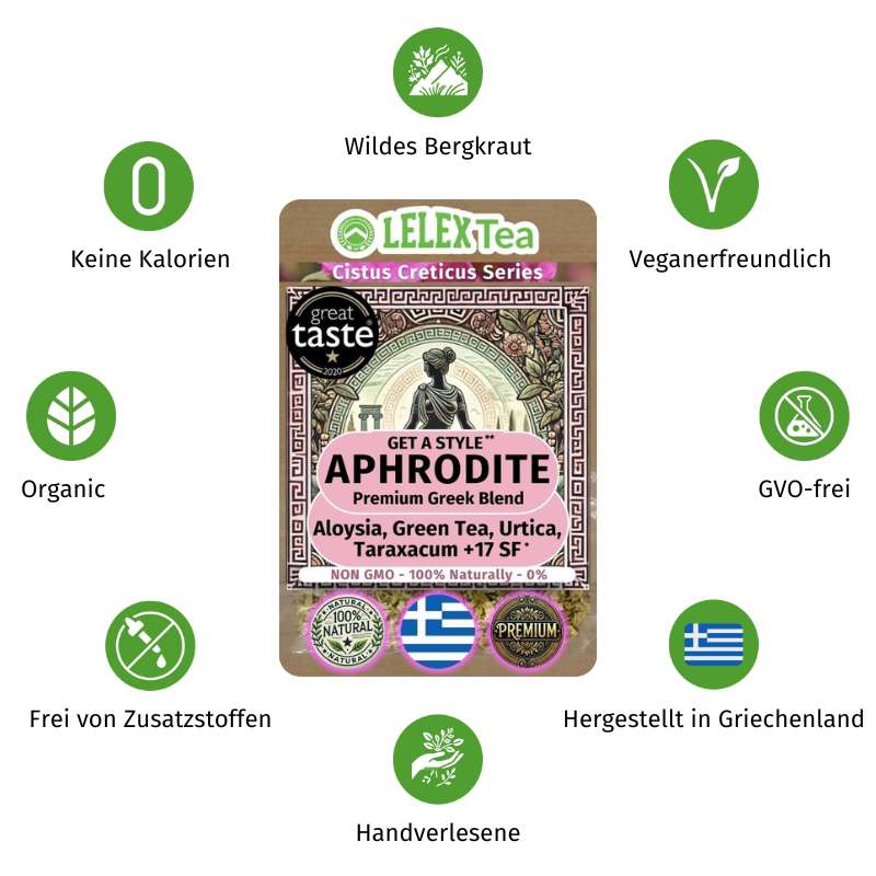 PREMIUM GRIECHISCHES BERGKRAUT APHRODITE Tee zur Gewichtsreduktion LelexTea
