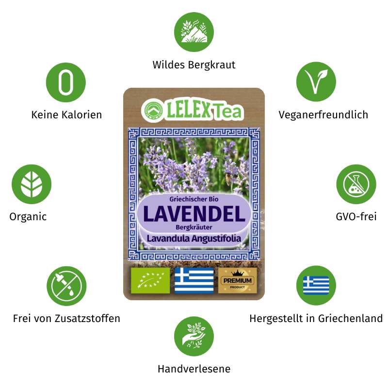 Lavendeltee Bio Griechischer Wilder Bergkräuter - Lelex Tea