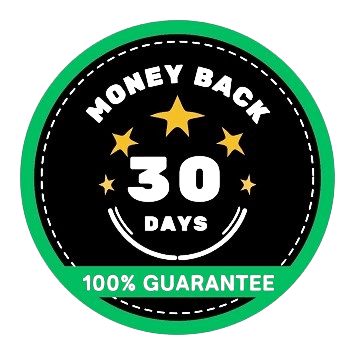 Money Back 100% Guarantee 30 days