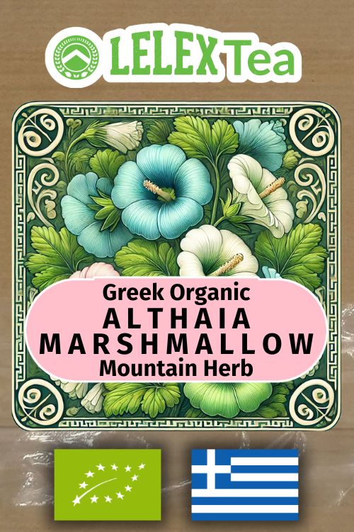 Marshmallow Tea Organic Flowers Greek Mountain Herb BIO - Lelex Tea