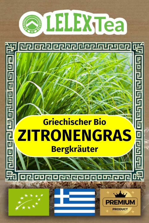 Cymbopogon Citratus (Zitronengras) Tee – Griechischer Bio-Zitronengras-Kräutertee für Stressabbau & Verdauung