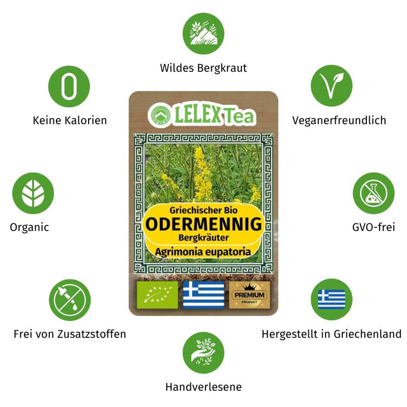 Agrimonia, Odermennig, Leberkraut – Wild gesammelt, Bio-Kräuterheilmittel