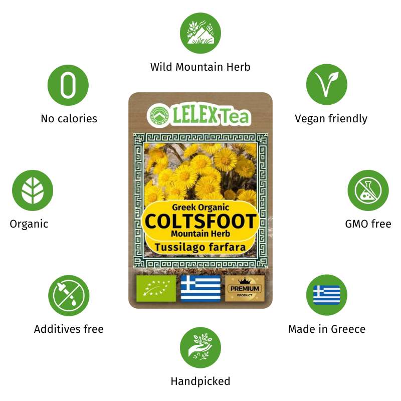 Coltsfoot Tussilago farfara | Organic Wild-Harvested Respiratory Support LelexTea
