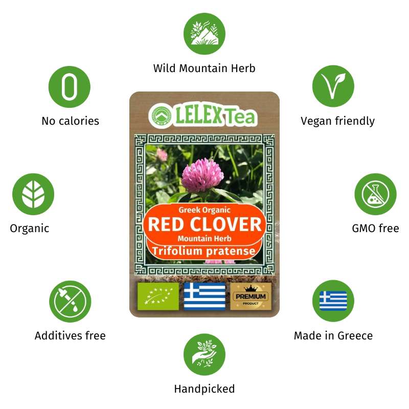 Red Clover - Premium Wild-Harvested Tea | Greek Organic Trifolium Pratense LelexTea