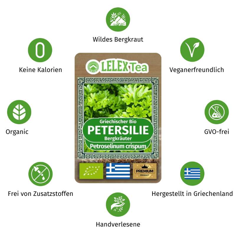Petersilie | Petroselinum crispum | Getrocknetes Küchenkraut & Kräutertee LelexTea