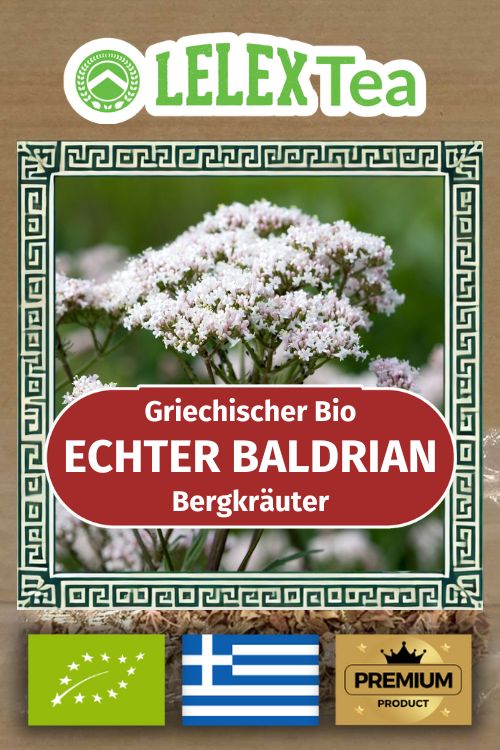 Valeriana officinalis Tee – Bio-Griechische Baldrianwurzel-Kraut für Schlaf & Angstlinderung