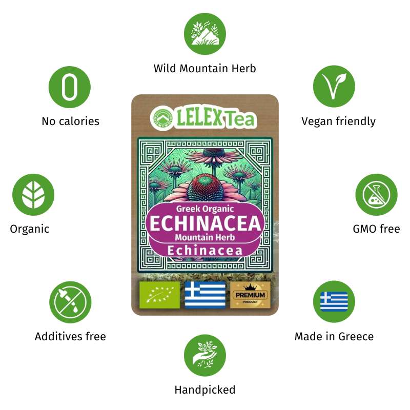 Echinacea Flowers Tea Organic Greek Echinacea Echinacea - Lelex Tea