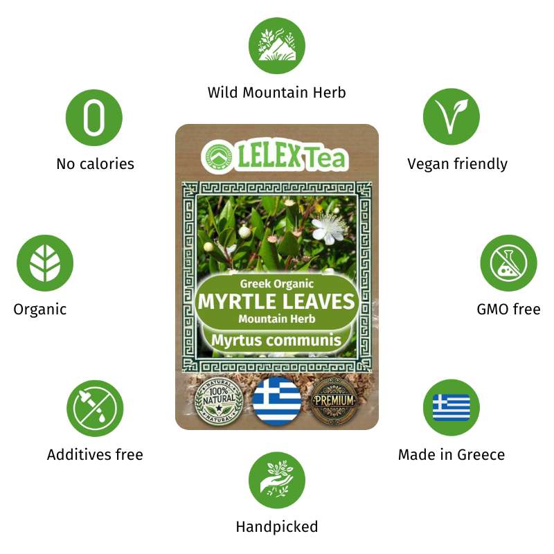 Myrtle Tea from Greek Mountains – Natural & Organic Wellness for Digestion & Respiratory Health