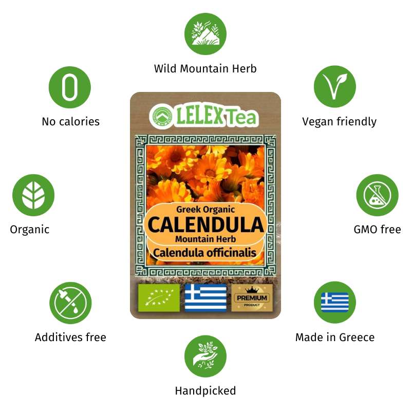 GREEK ORGANIC HERB OF THE MOUNTAIN Calendula LelexTea