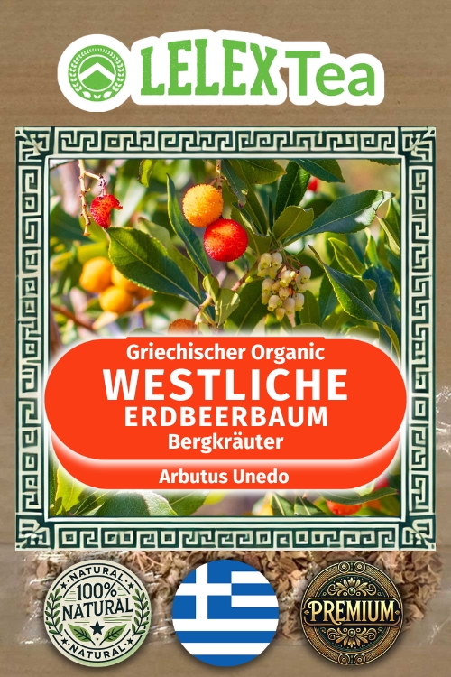 Erdbeerbaum Bio Griechischer Bergkräutertee aus Arbutus unedo – Antioxidantienreiche Kräuterinfusion