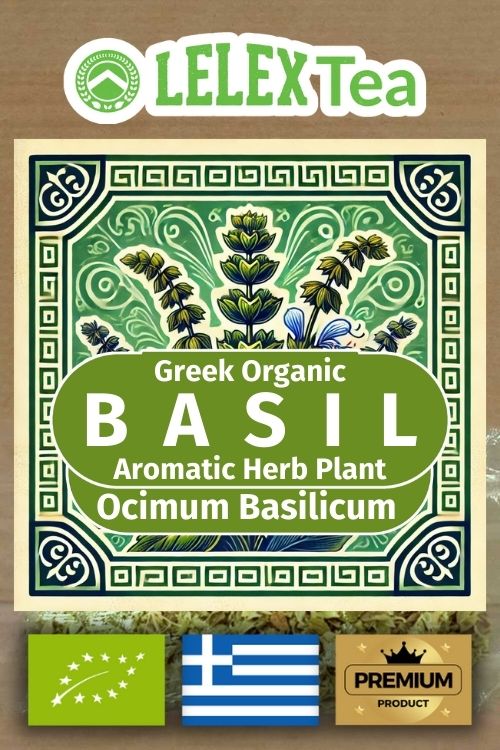Basil Tea BIO Organic Greek Mountain Herb - Lelex Tea 1