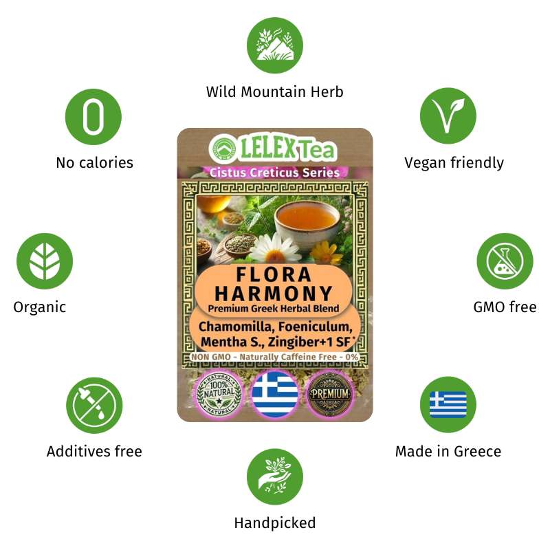 GREEK PREMIUM HERBAL BLEND Flora Harmony - Lelex Tea
