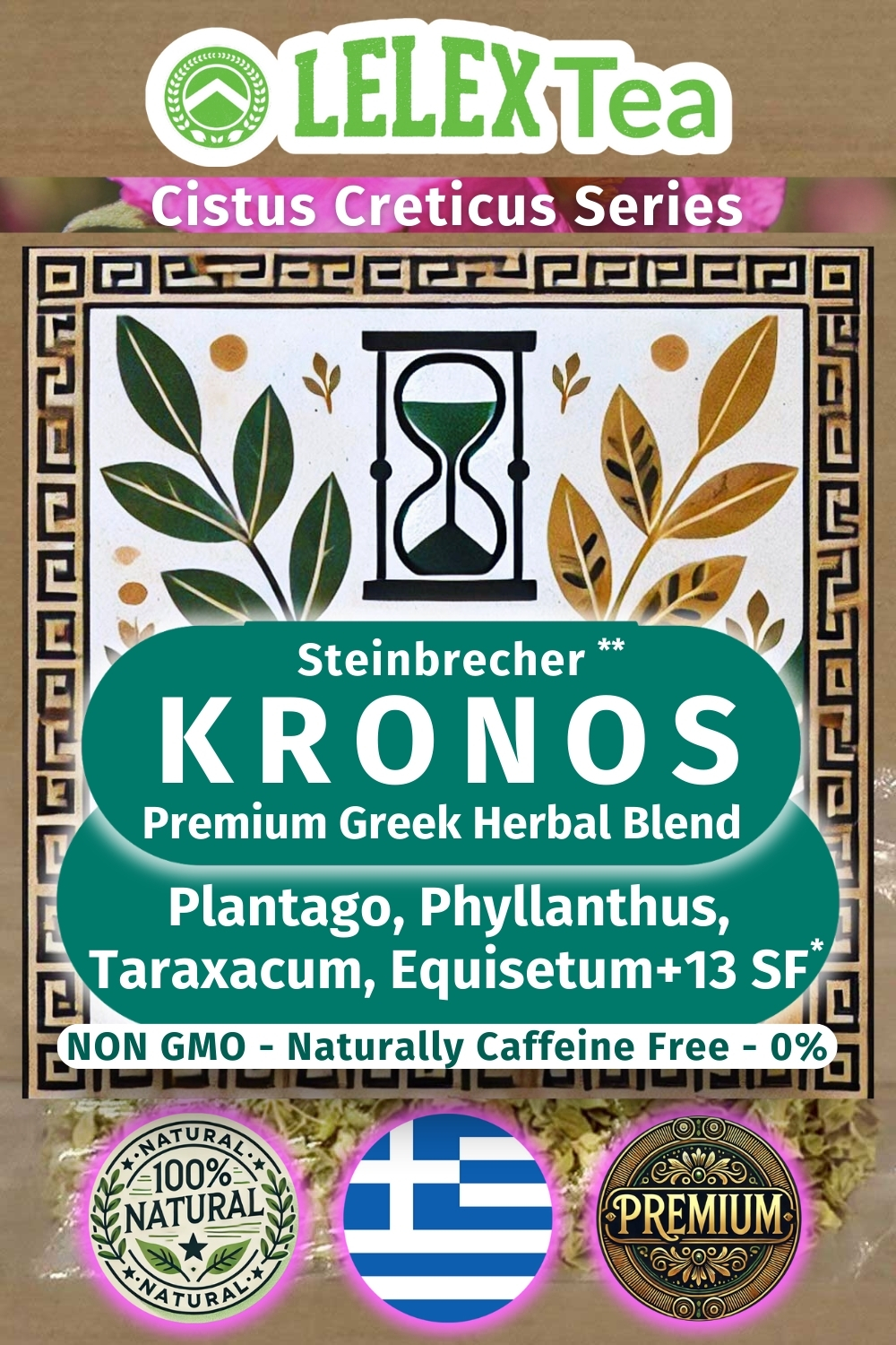 Kräuter Tee bei Nierensteinen Kronos | Vorbeugung & Linderung von Nierensteinen - Lelex Tea
