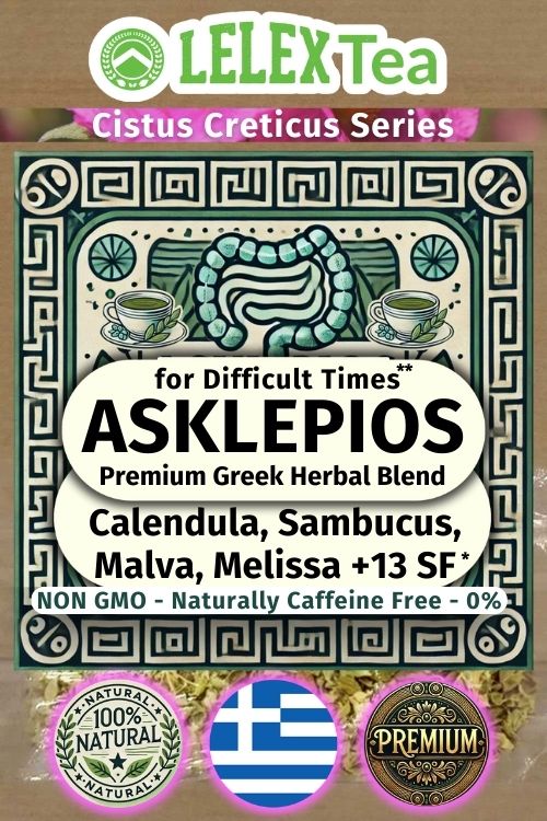 Tea for Constipation, Herbal Blend for Difficult Times Asklepios - Lelex Tea