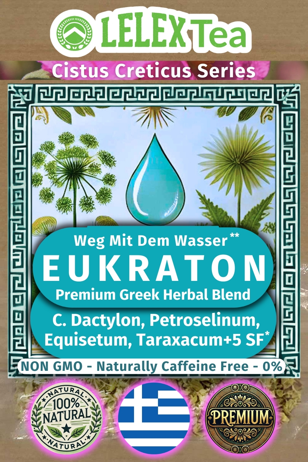 Tee Kräutermischung gegen Retention Eukraton - Lelex Tea