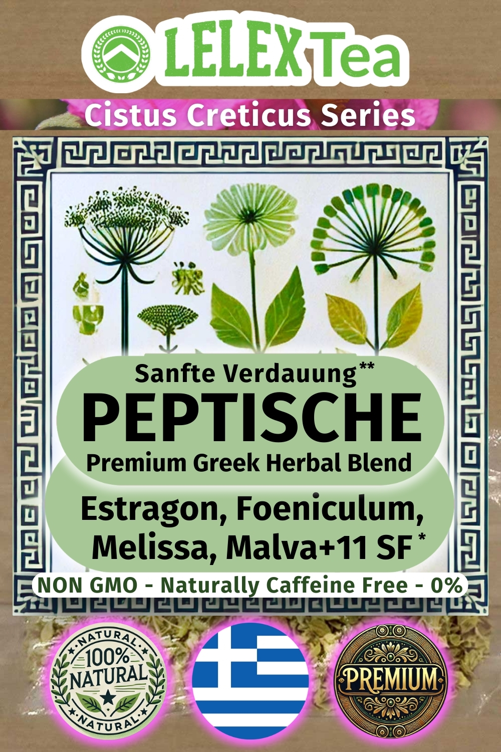 Tee Peptische Kräutermischung für eine gute Verdauung Peptikon - Lelex Tea
